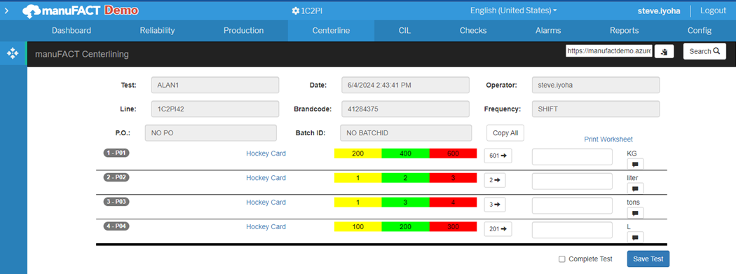 centerline Centerline application user interface